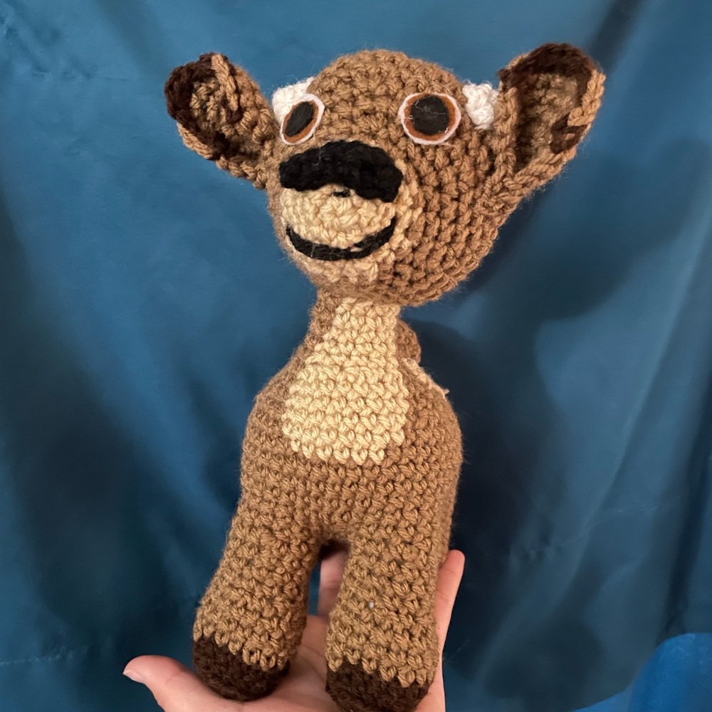 Crochet deer inspired by Bambi
Hand made by me